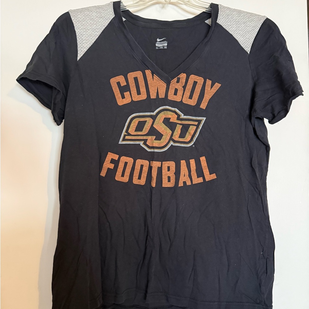 Nike Black T-Shirt with Orange Accents